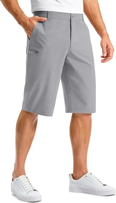 Pudolla Men's Golf Shorts with 4 Pockets 11"/13" Long Inseam Dress Shorts WEARO