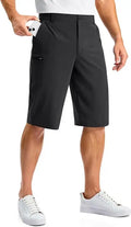 Pudolla Men's Golf Shorts with 4 Pockets 11"/13" Long Inseam Dress Shorts WEARO