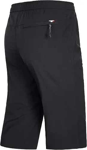 Wearo men’s grey cargo shorts with black drawstring waist, zip pockets and utility side pocket.