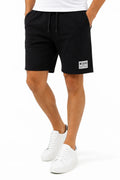 WEARO men's black casual drawstring shorts with side pockets