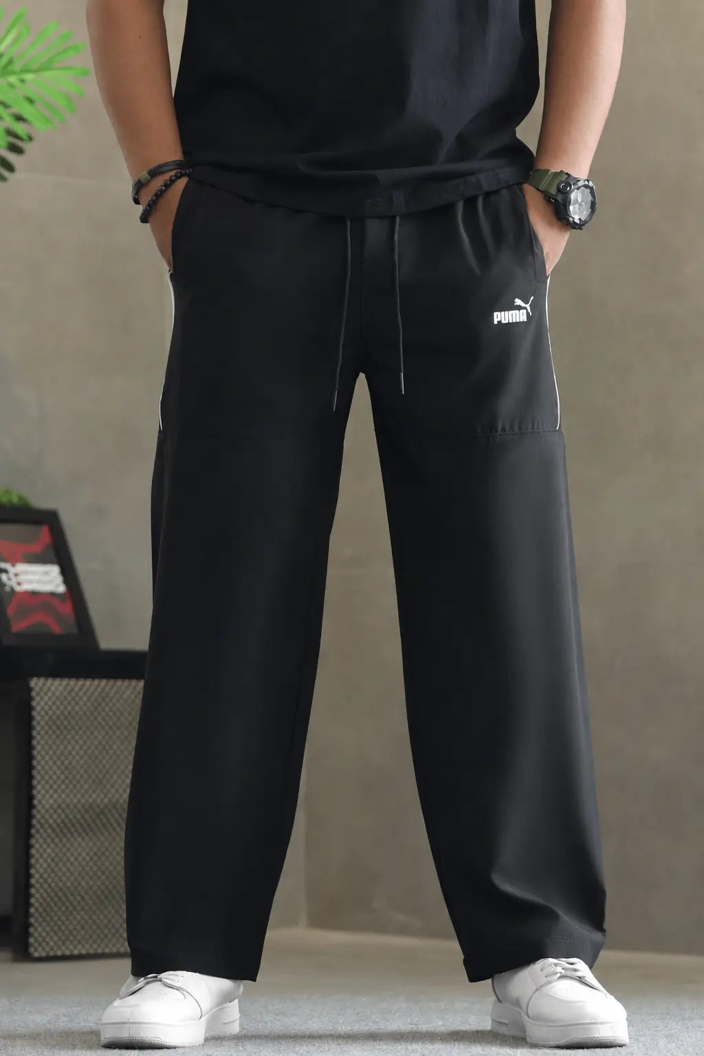 Men’s Wide-Leg Track Pants with Panel WEARO