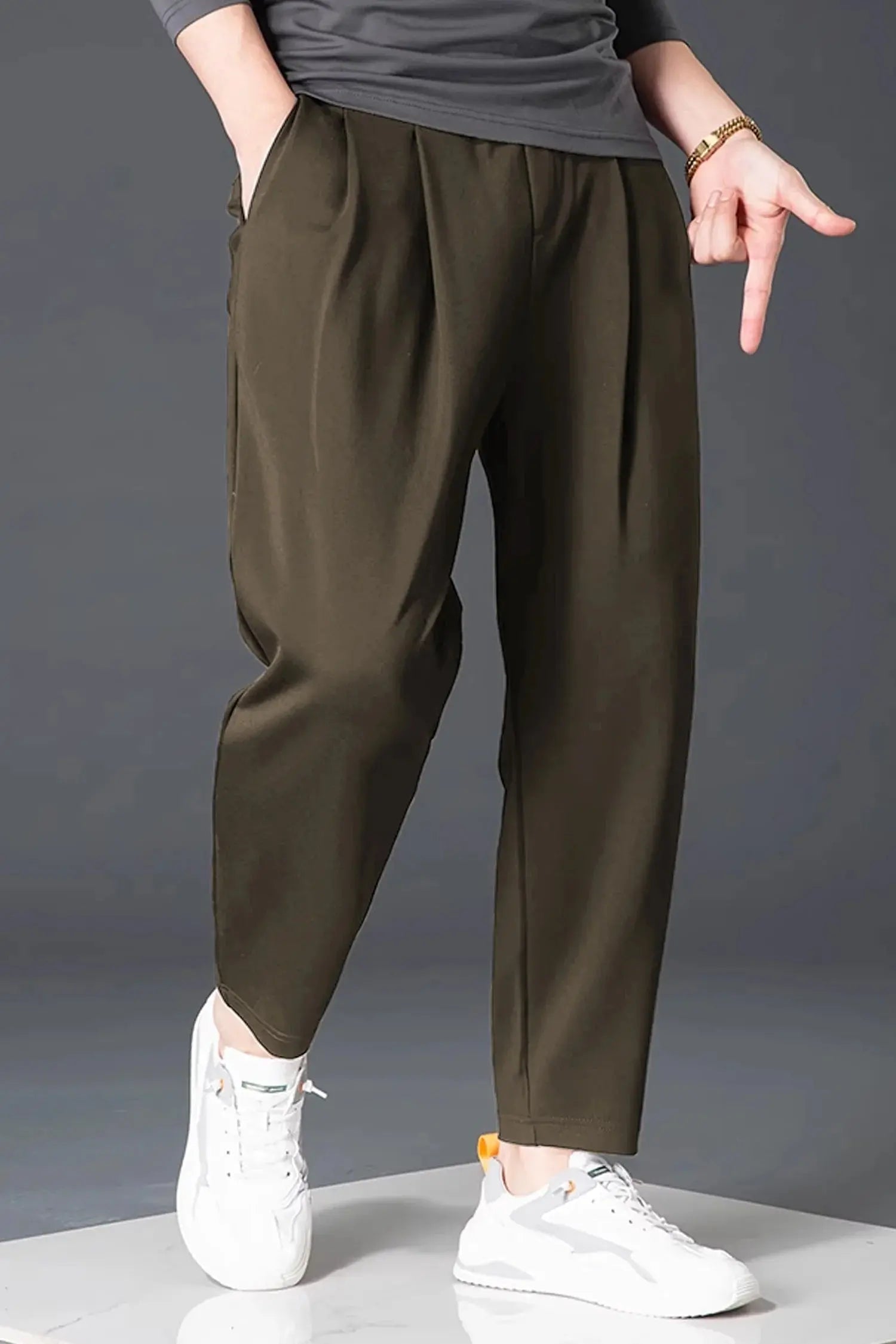 Wearo Comfort Front Plate Regular Straight-Fit Trouser WEARO