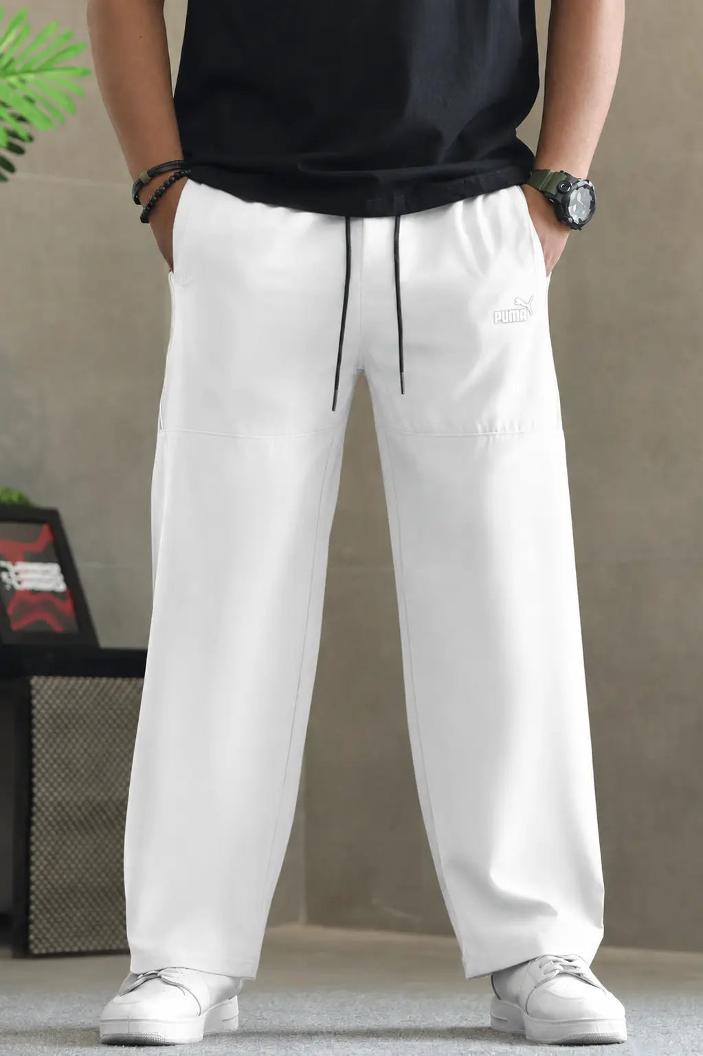 Men’s Wide-Leg Track Pants with Panel WEARO